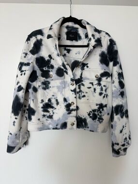 Rails Black & White Tie-Dye Denim Jacket